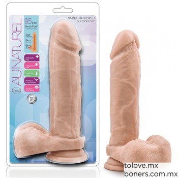 Sexshop México | Venta de Dildo consolador realista con testículos y ventosa | Enviamos a toda la República Mexicana