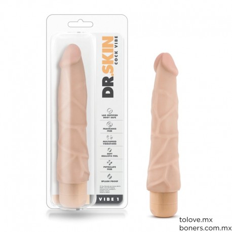 Sexshop | Compra Dildo Vibrador Dr. Skin 23 cm | Juguetes Eróticos para Adulto | Envío Guanajuato, Querétaro e Hidalgo