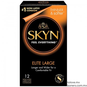 Condones sin látex extra grandes marca Skyn | Sex Shop CDMX | Compra segura y entrega discreta en todo México