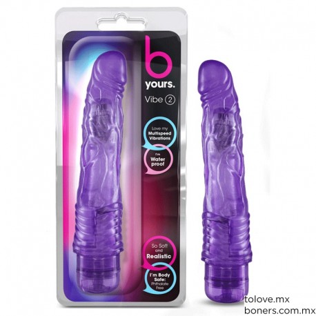 Sexshop | Compra Vibrador Jelly Púrpura 23 cm | Sex Toys que resbalan riquísimo | Envíos a León, Celaya y todo Guanajuato