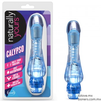 Sexshop | Precio de Vibrador Calypso Jelly Azul | Dildo discreto | Envío Sinaloa, Jalisco, Colima y todo México