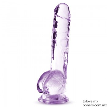 Sex Shop | Compra Dildo Cristalino Púrpura 20 cm | Juguetes para Pareja | Envío Chalco, Chimalhuacán, Zaragoza y todo Edomex