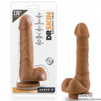 Sex shop Online | Precio de Dr. Skin Dildo Básico 20 cm | Compra Segura | Envío alcaldías Coyoacán, Tláhuac e Iztapalapa
