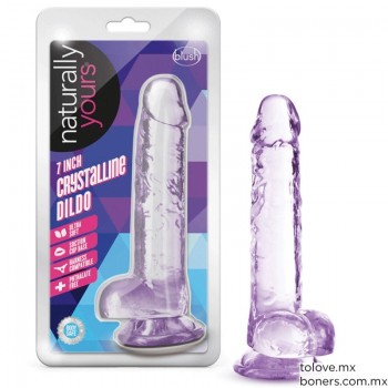 Sex Shop | Compra Dildo Cristalino Amethyst 18 cm | Lubricantes vaginales y anales | Envío a Guadalajara rápido y seguro