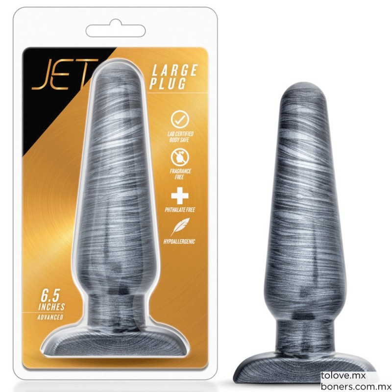 Plug Anal Negro Metlico | Jet Large Plug Carbon Metallic Black