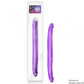 Sex Shop LGBT | Precio de Dildo Doble Púrpura 40 cm | Tienda de juguetes sexuales | Envío Veracruz, Xalapa, Oaxaca