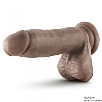 Sex Shop | Donde comprar Dildo Lubricado Dr Skin 18 cm Chocolate | Succionador Femenino | Envío a Guadalajara rápido y seguro