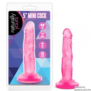 Boutique erótica | Venta de Mini Dildo Jelly Rosa 15 cm | Lubricantes para sexo anal | Envío Oaxaca, Chiapas, Veracruz