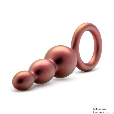 Sexshop | Venta de Plug Anal Beaded Loop Plug Copper 13 cm | Tienda de juguetes sexuales | Entregas en Alcaldía Tláhuac