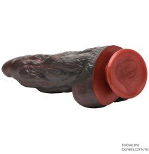 Dildo de fantasía King Kong con testículos y ventosa | Sexshop LGBT México | Envíos discretos a todo el país