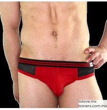 Suspensorio rojo con negro| Red Jockstrap M