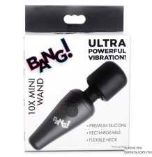 Mini vibrador masajeador con 10 funciones color negro | Sexshop México | Venta de uguetes sexuales