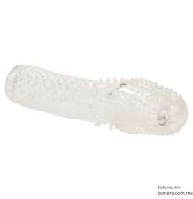 Funda para pene con textura de protuberancias y puntos para estimulación vaginal | Sexshop México | Compra segura