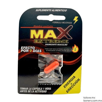 Pastilla Max Extreme Energía + Erección suplemento de energía masculina 