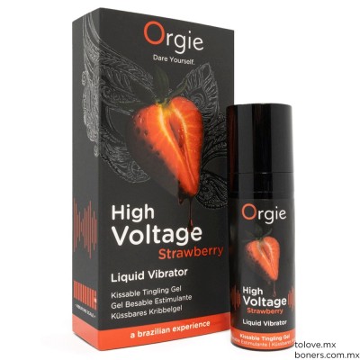 Gel vibrador intenso sabor fresa en sexshop ToLove con envío mismo día en Ciudad de México