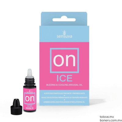 Aceite excitante ON Ice para estimulación femenina | Sensación refrescante | Compra segura y envíos a toda la CDMX